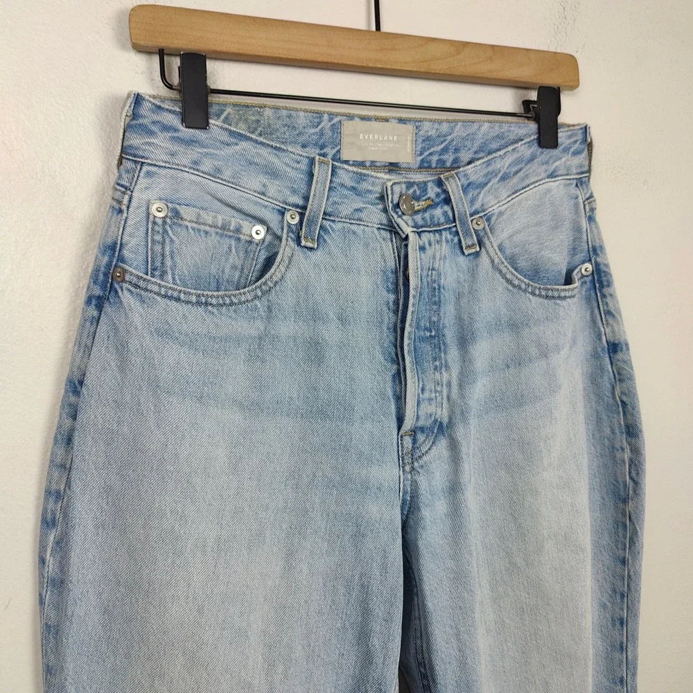 Everlane The Curvy 90s Cheeky Straight‎ Jean Womens 28 Light Wash Organic Cotton - Picture 3 of 11